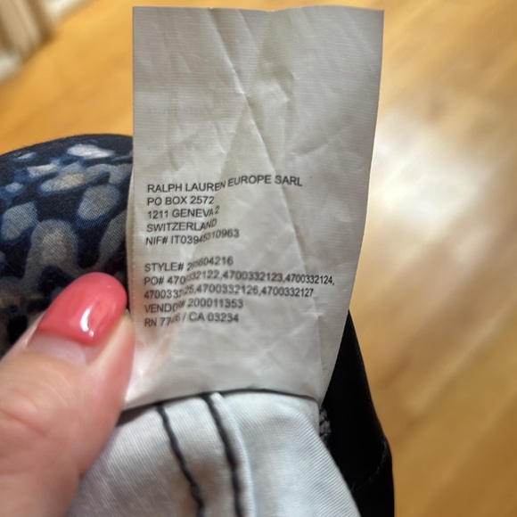 Club Monaco blue /purple/white pattern skinny pants - Picture 7 of 7